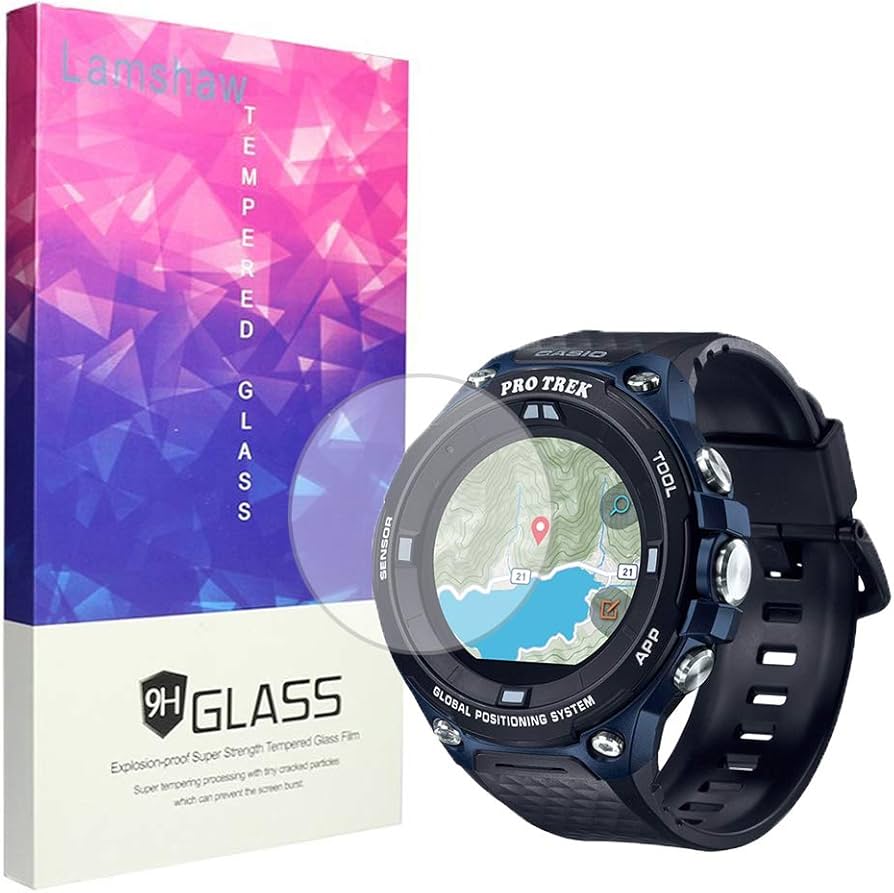 CASIO Smart Watch Screen Protector, Lamshaw 9H Tempered Glass